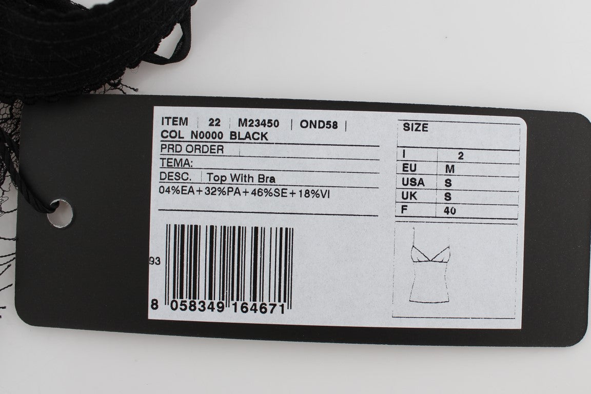 Black tag on a string