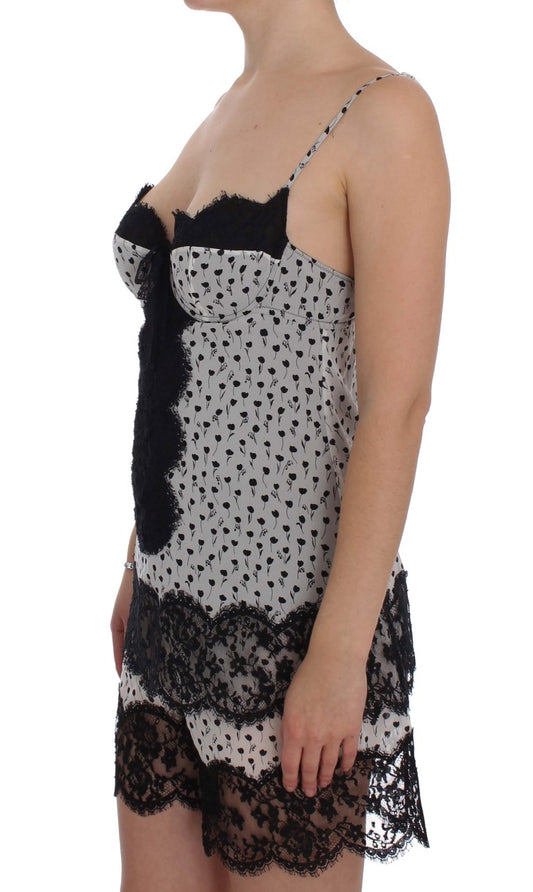 Black and white lace nightgown