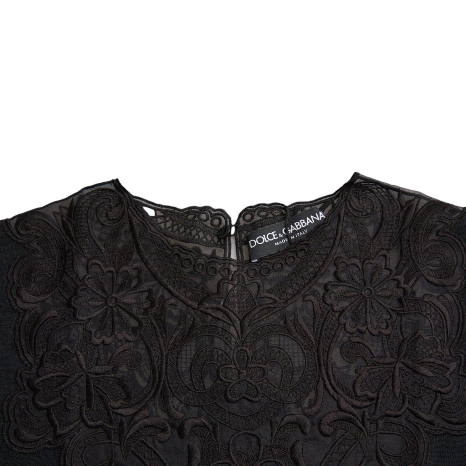 Black lace dress on hanger