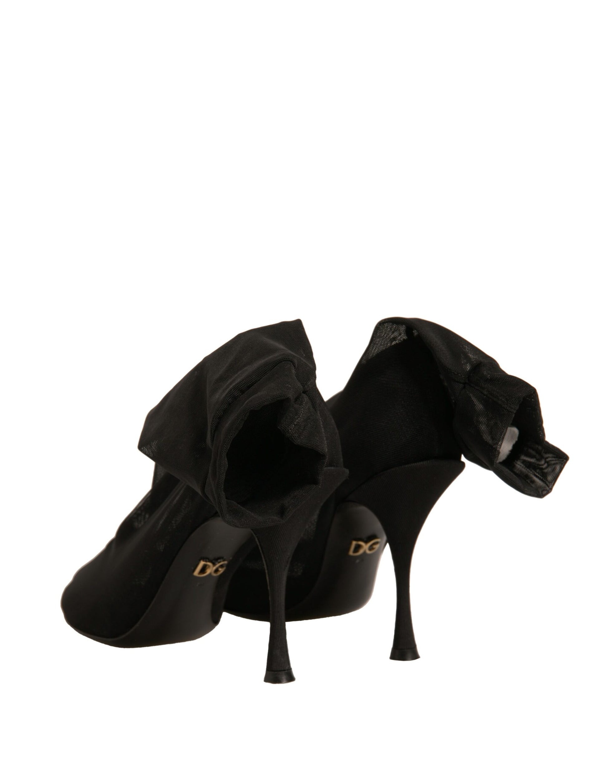 Pair of black high heel shoes