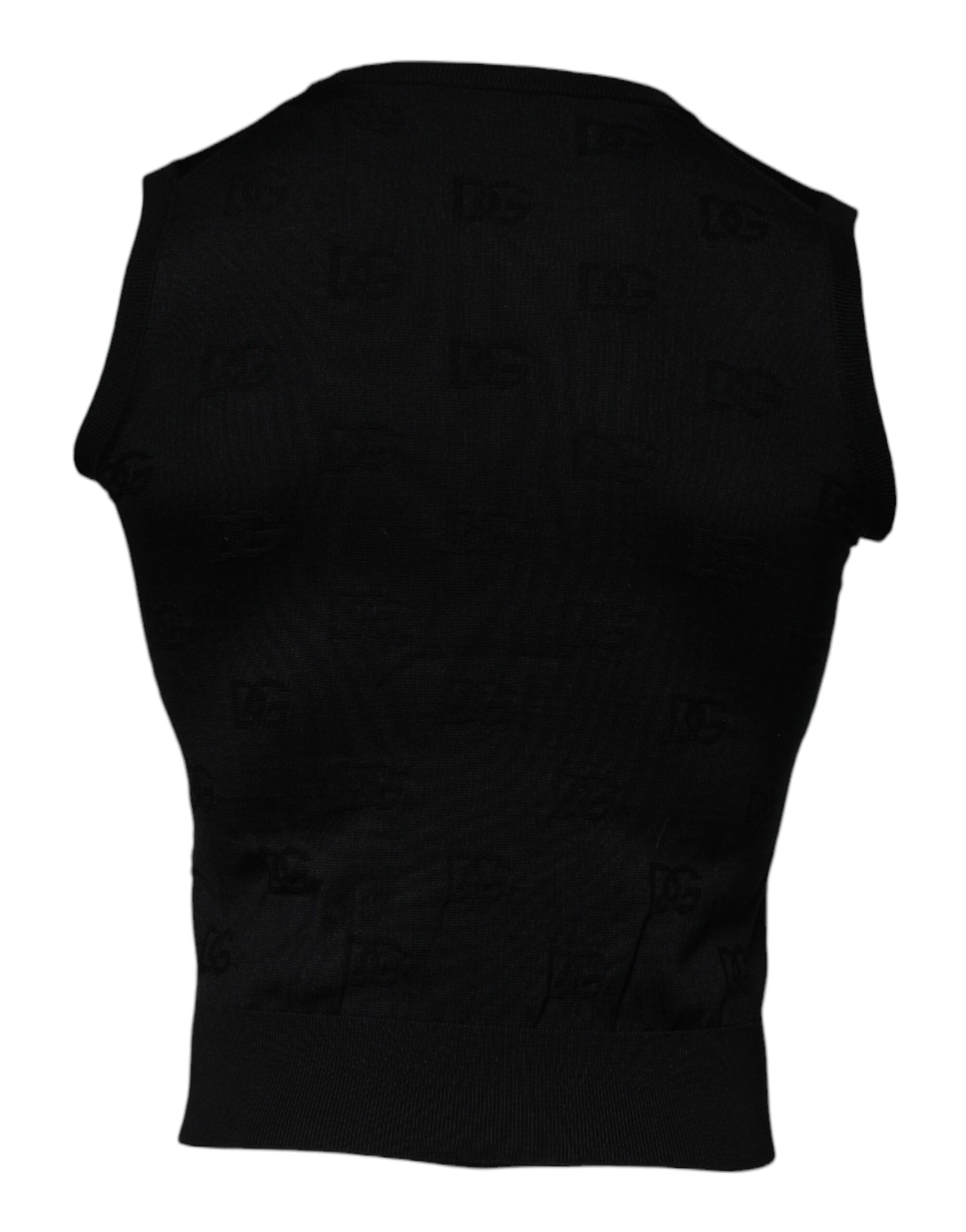 Black sleeveless top