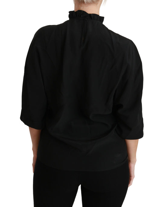 Black shirt on a person