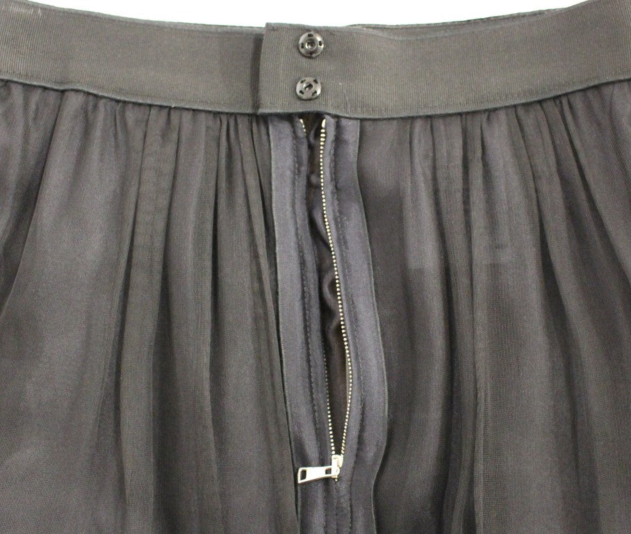 Black skirt with zipper in front