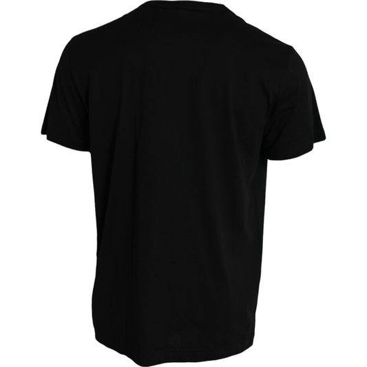 Black t-shirt on a hanger