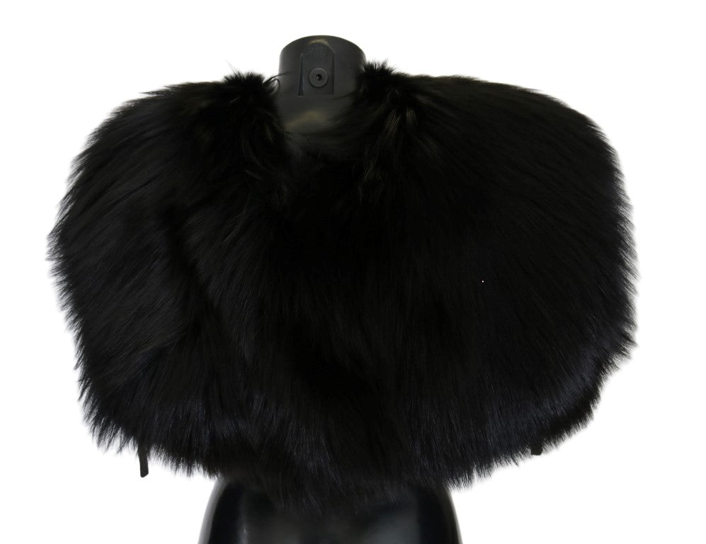 Black fur vest on mannequin