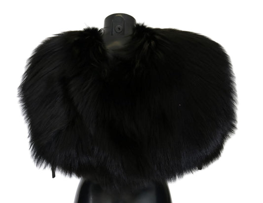 Black fur vest on mannequin