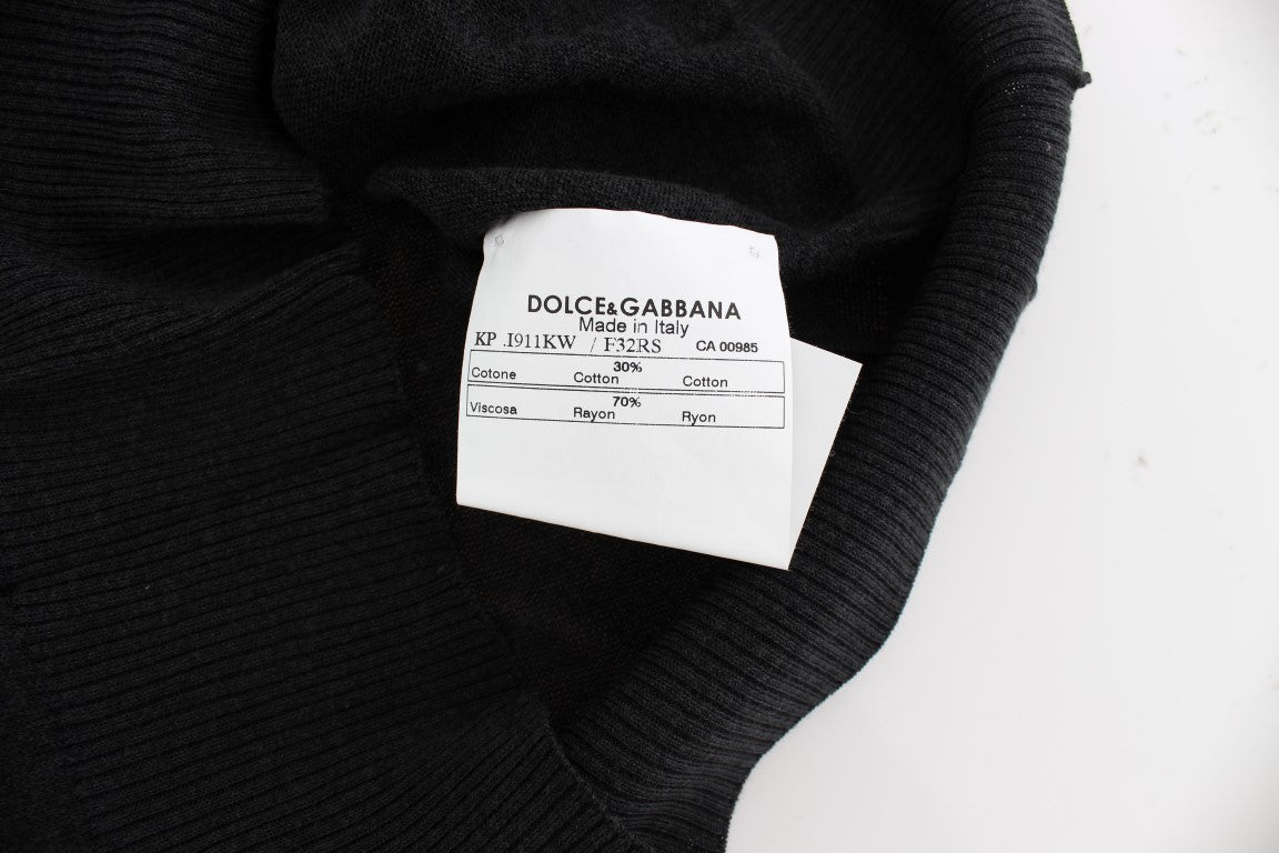 Black knit sweater with tag