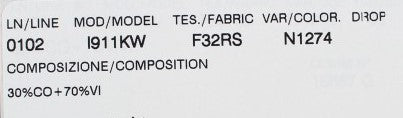 This is a label for an electrical component. It includes information such as model number, power rating, and other specificat