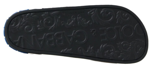 Black shoe with embossed design on sole