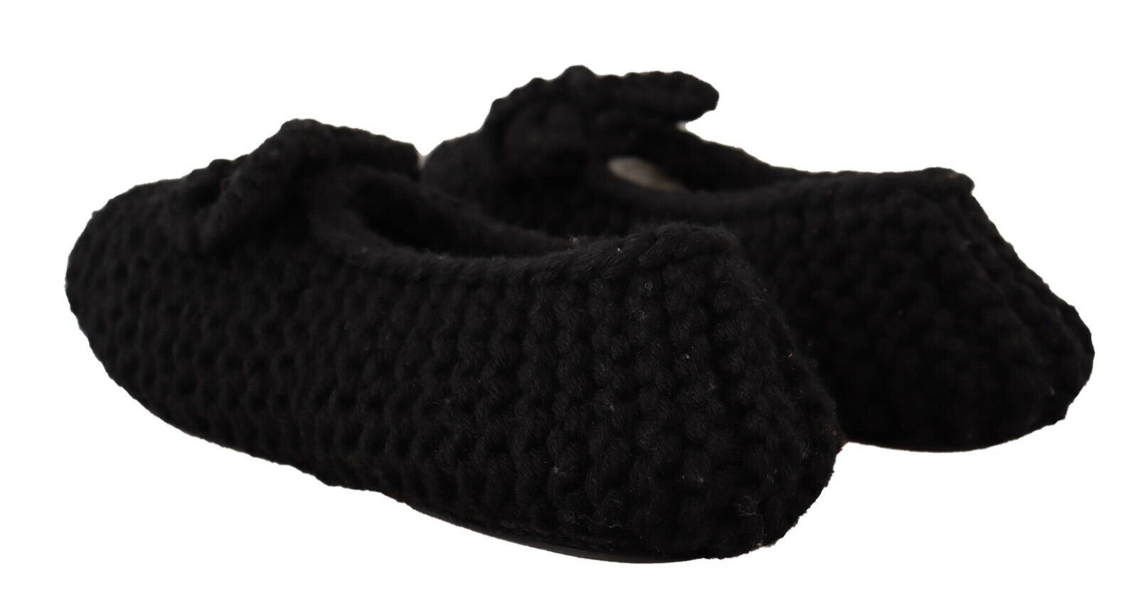 Black knitted fabric with a rough texture