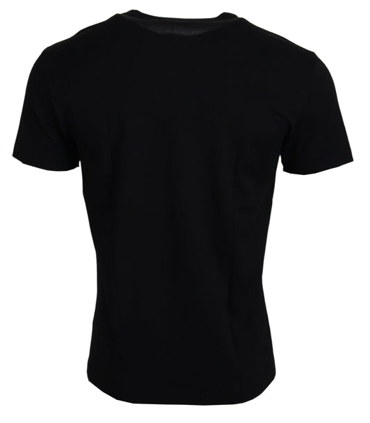 Black t-shirt on hanger