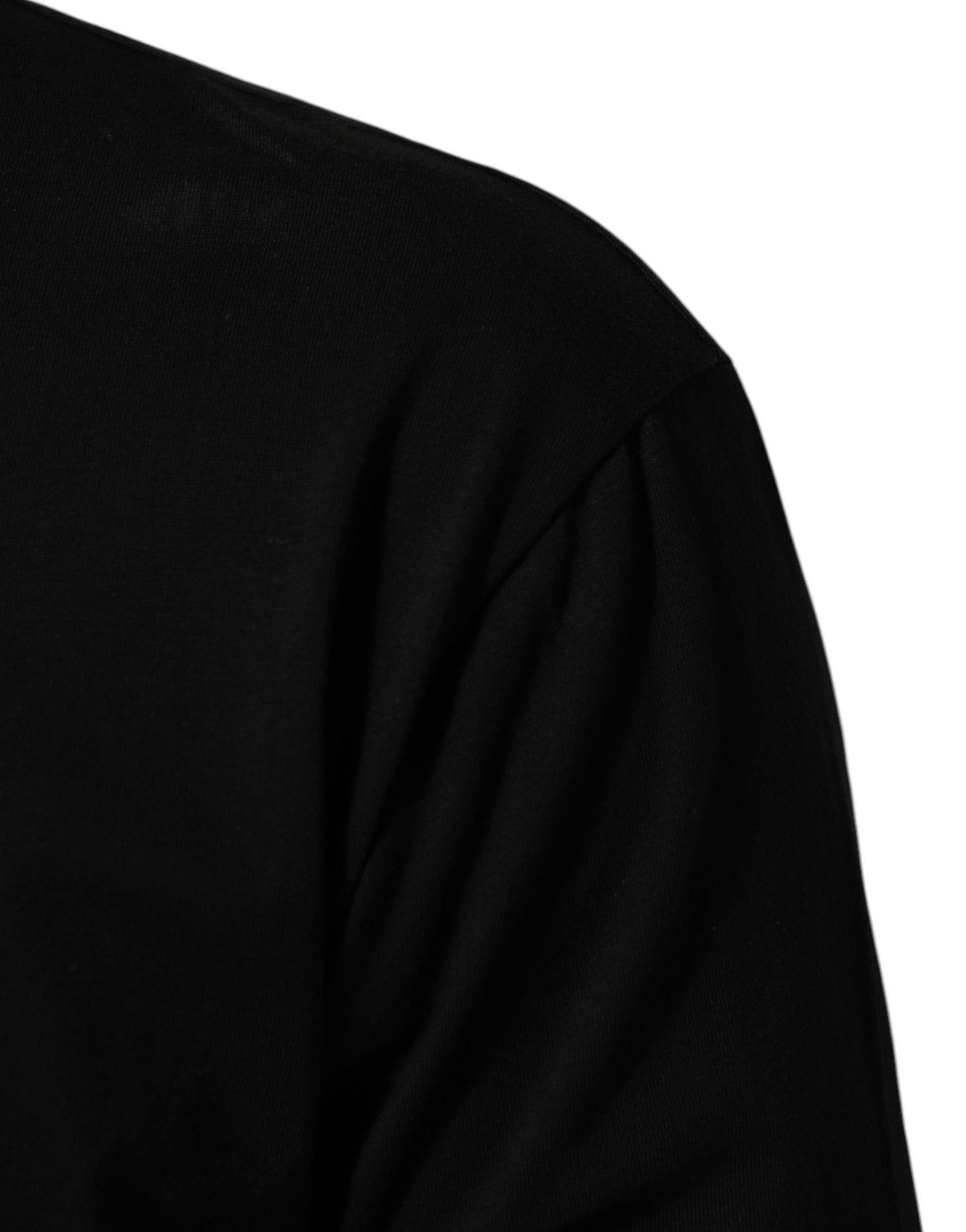 Black sleeve on a garment