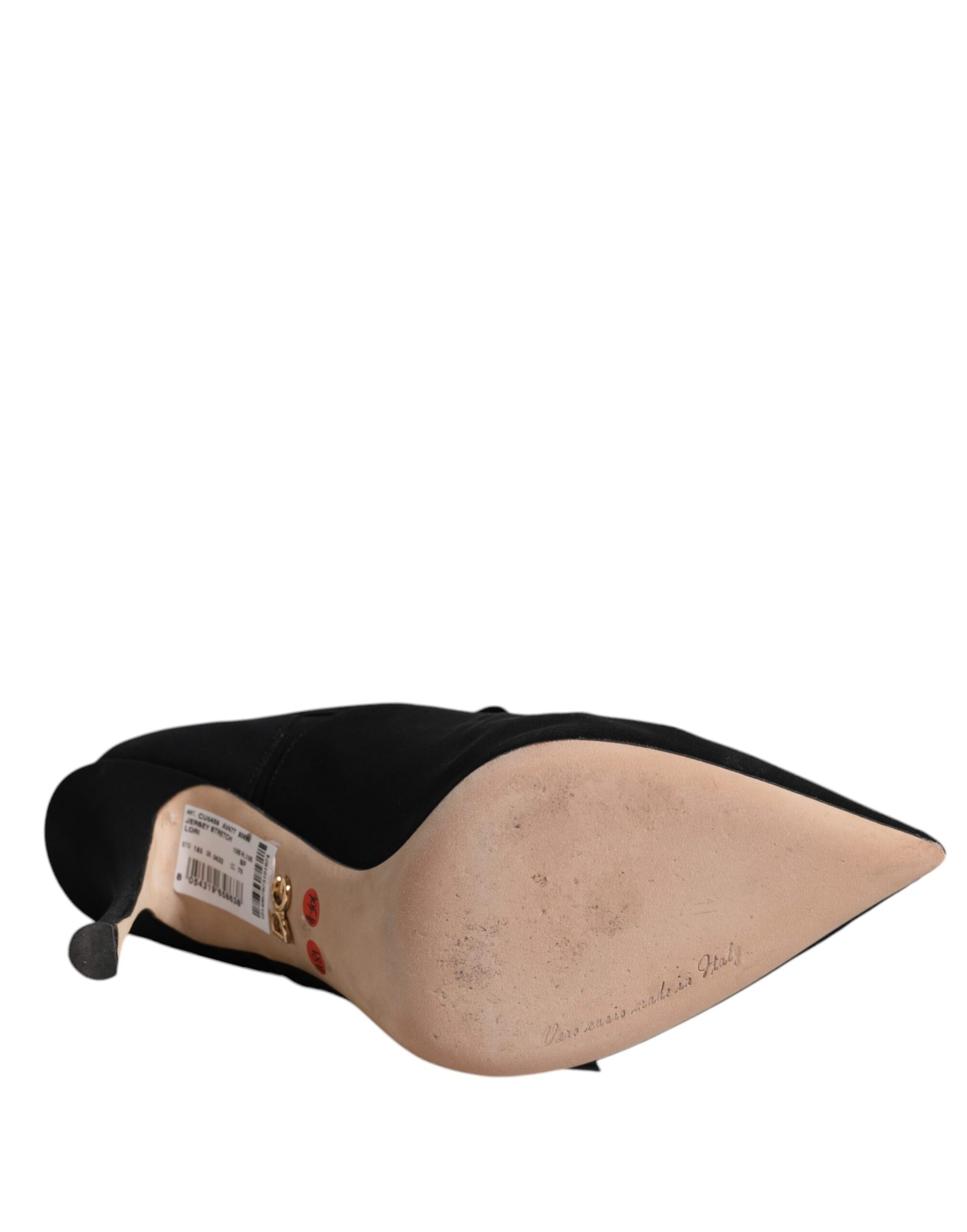 Black shoe on a white background