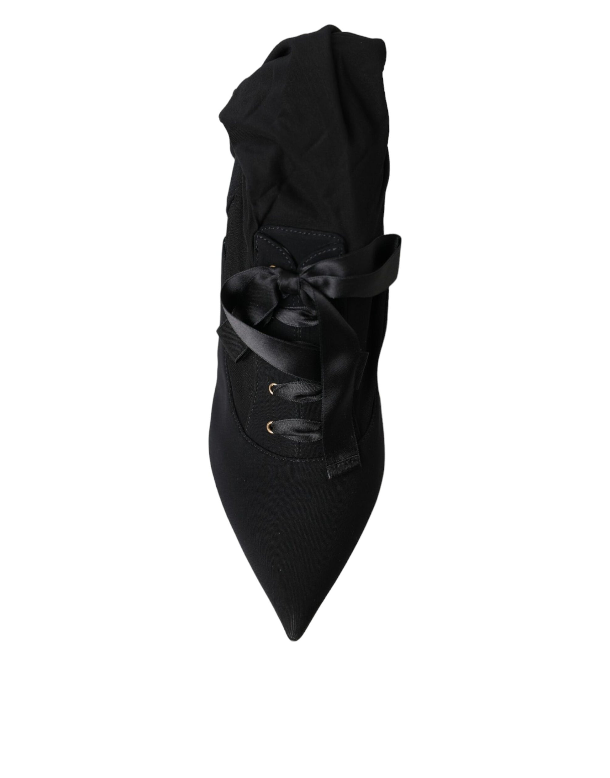 Black tie with bowtie knot