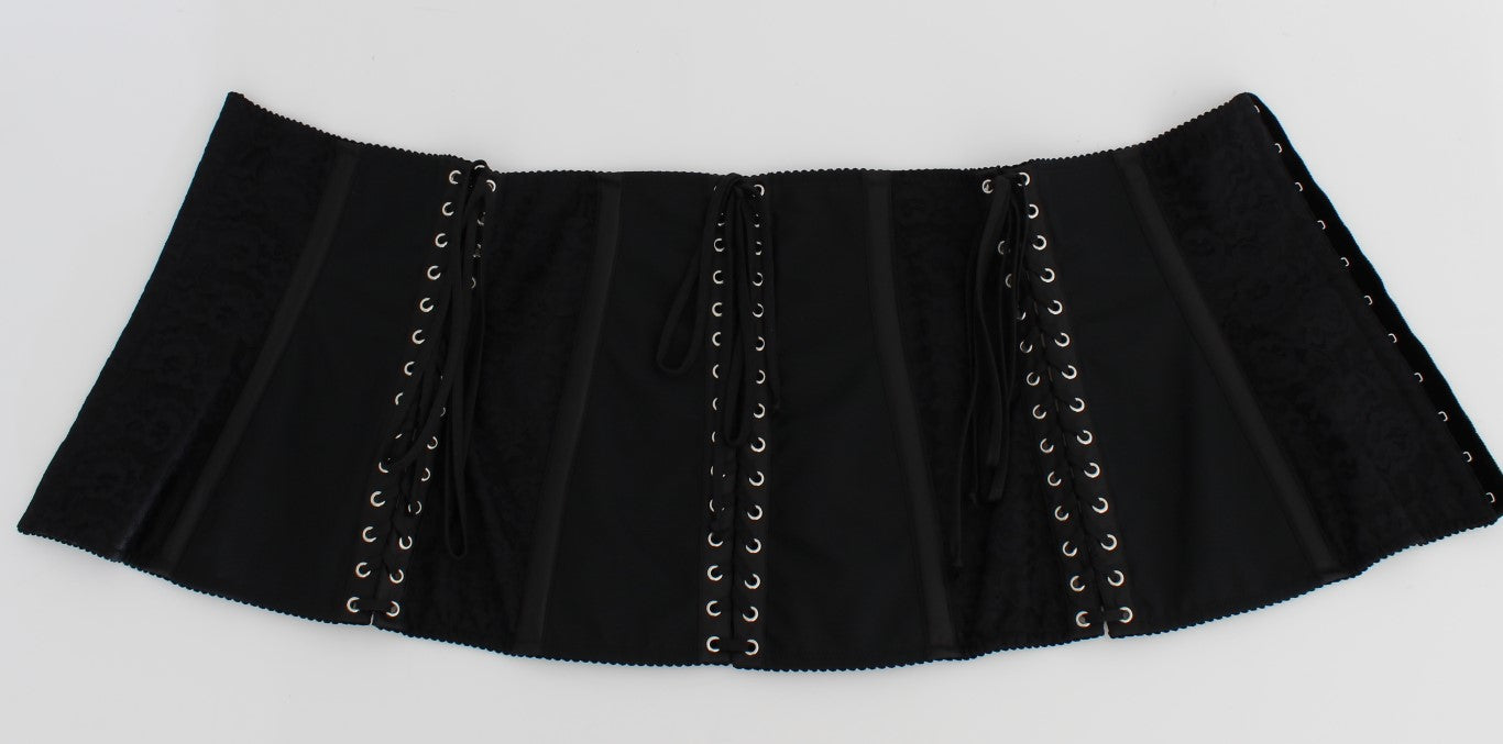 Black corset with metal studs