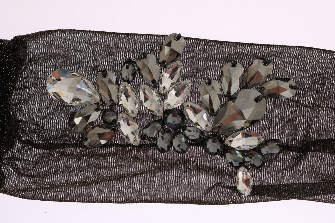 Decorative black fabric with sequins