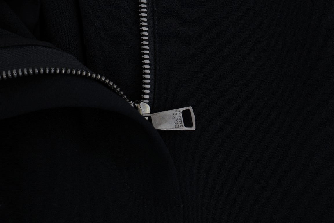 Zipper on black jacket