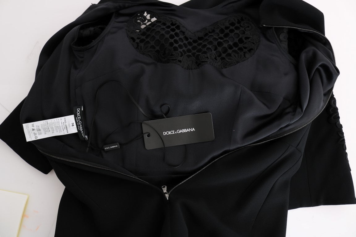 Black lace bra top with zippered front