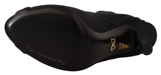 Black and white shoe with gold accents
