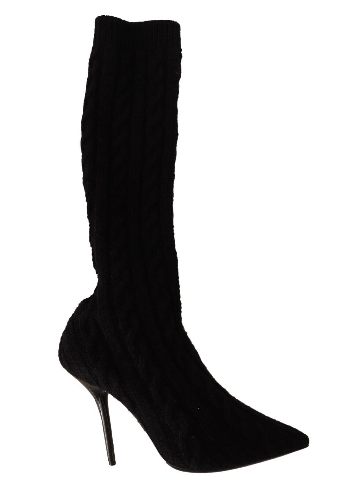 Black knee high boots with heels