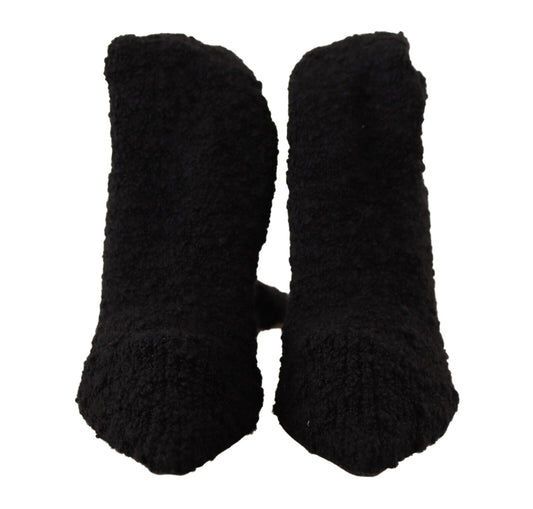 Pair of black wool socks