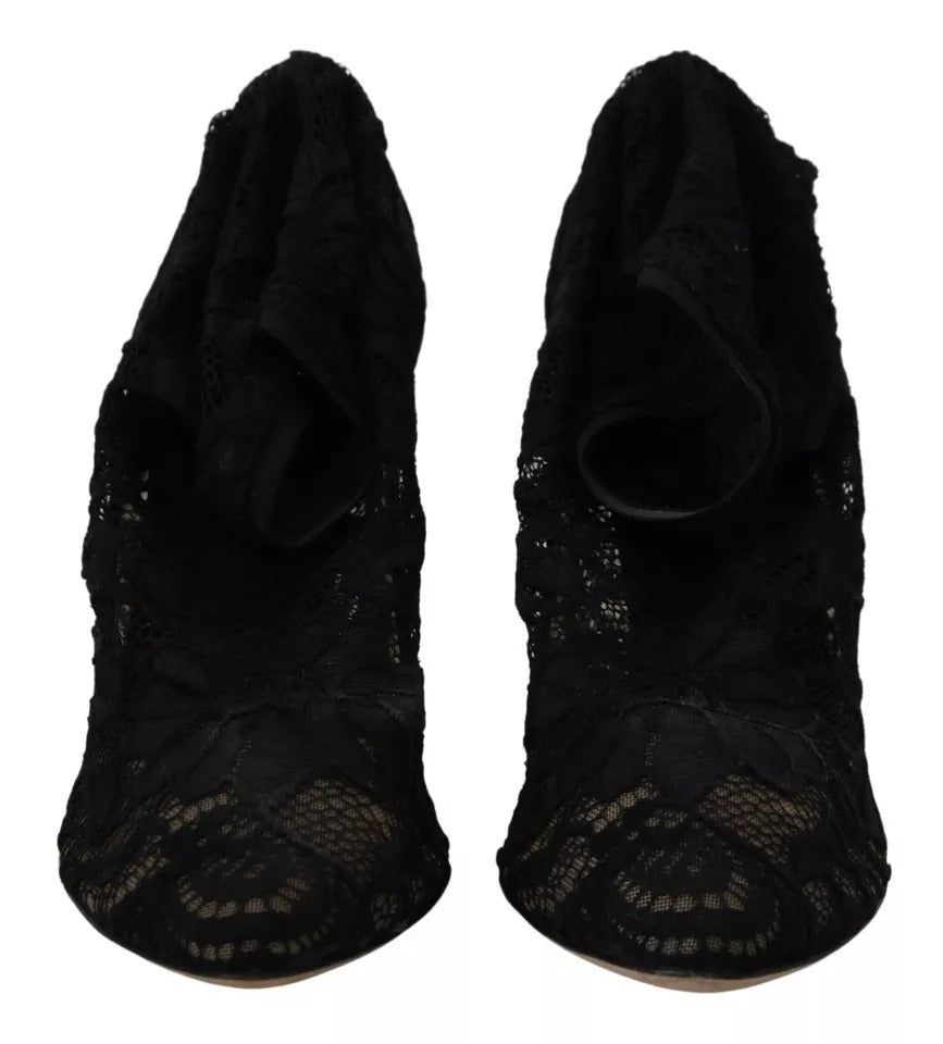 Pair of black lace boots