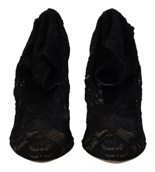 Pair of black lace boots