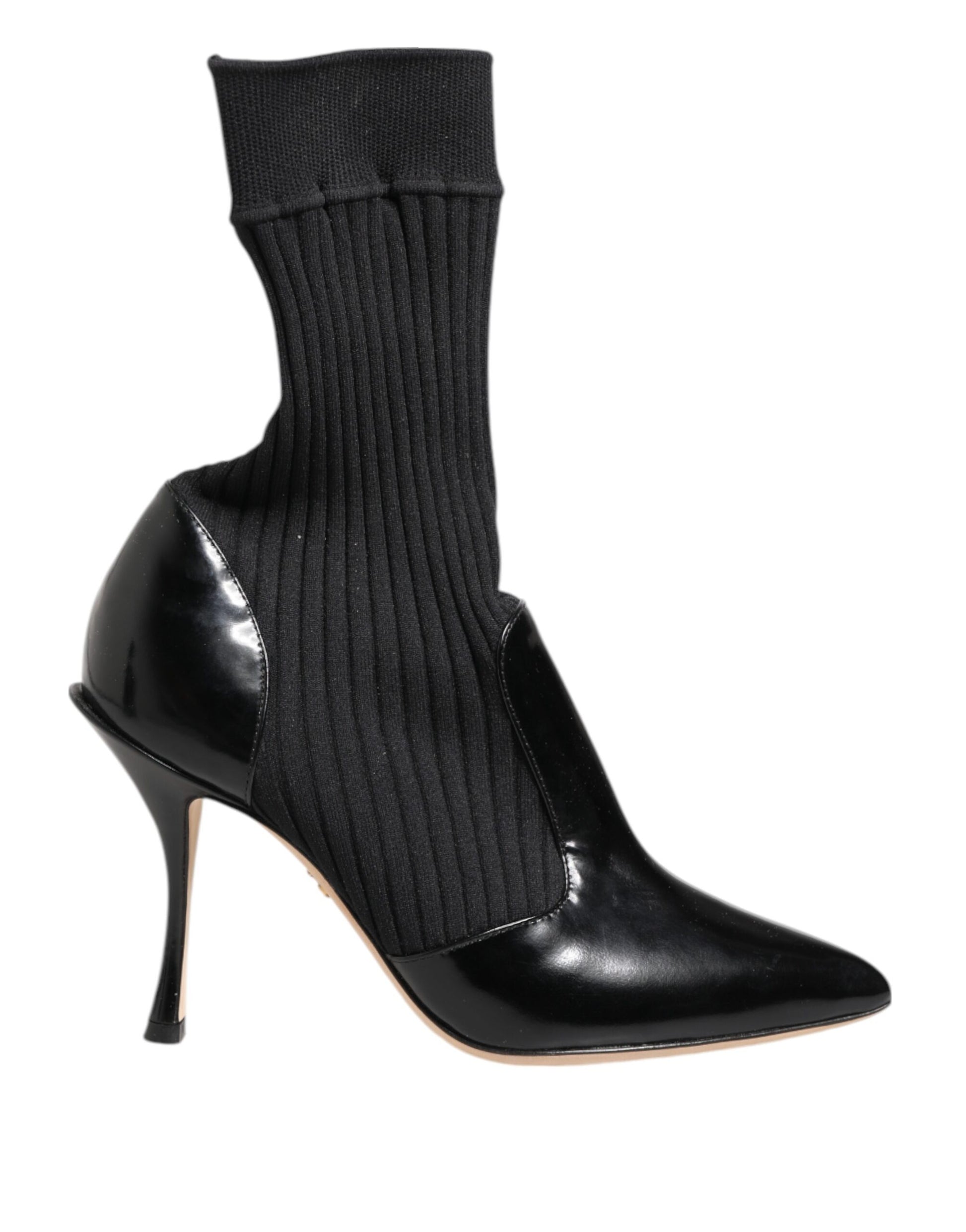 Black high heel shoes with black socks