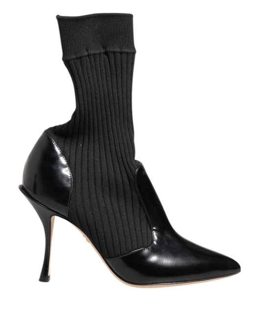 Black high heel shoes with black socks