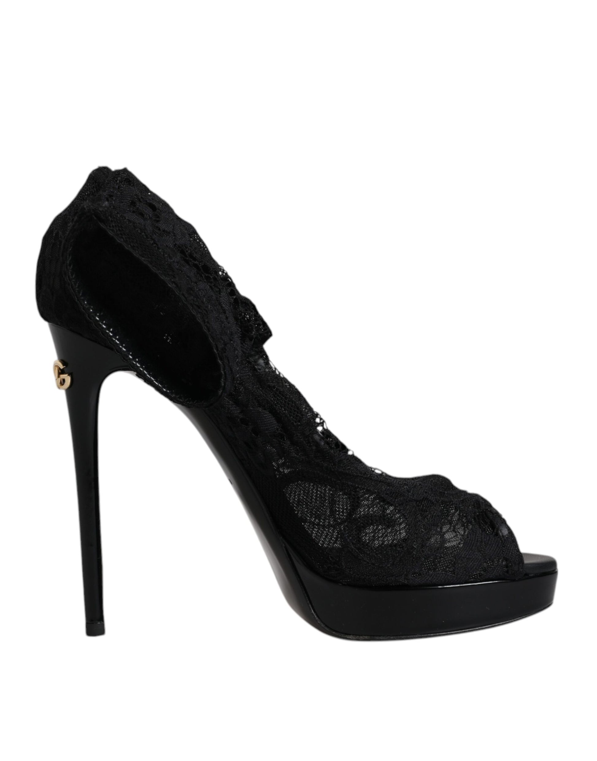 High heel shoe with embellishments on toe and ankle