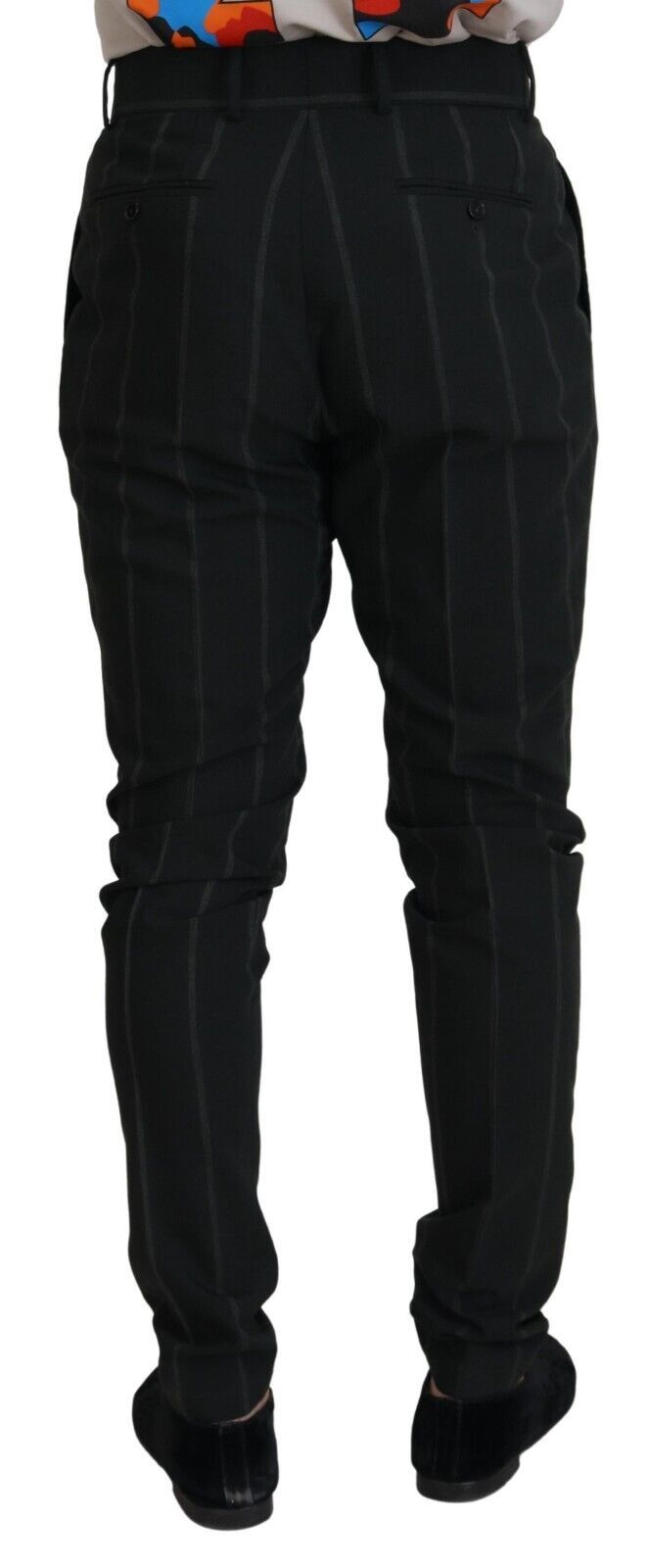 Pair of black pants with a high waist