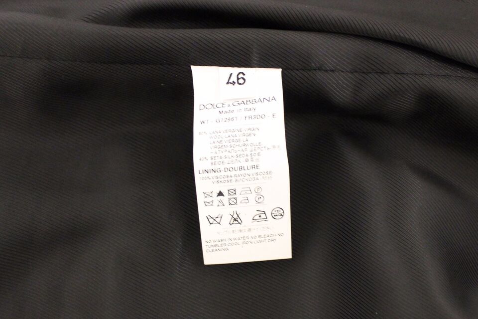 A black striped wool silk dress vest gilet with a tag