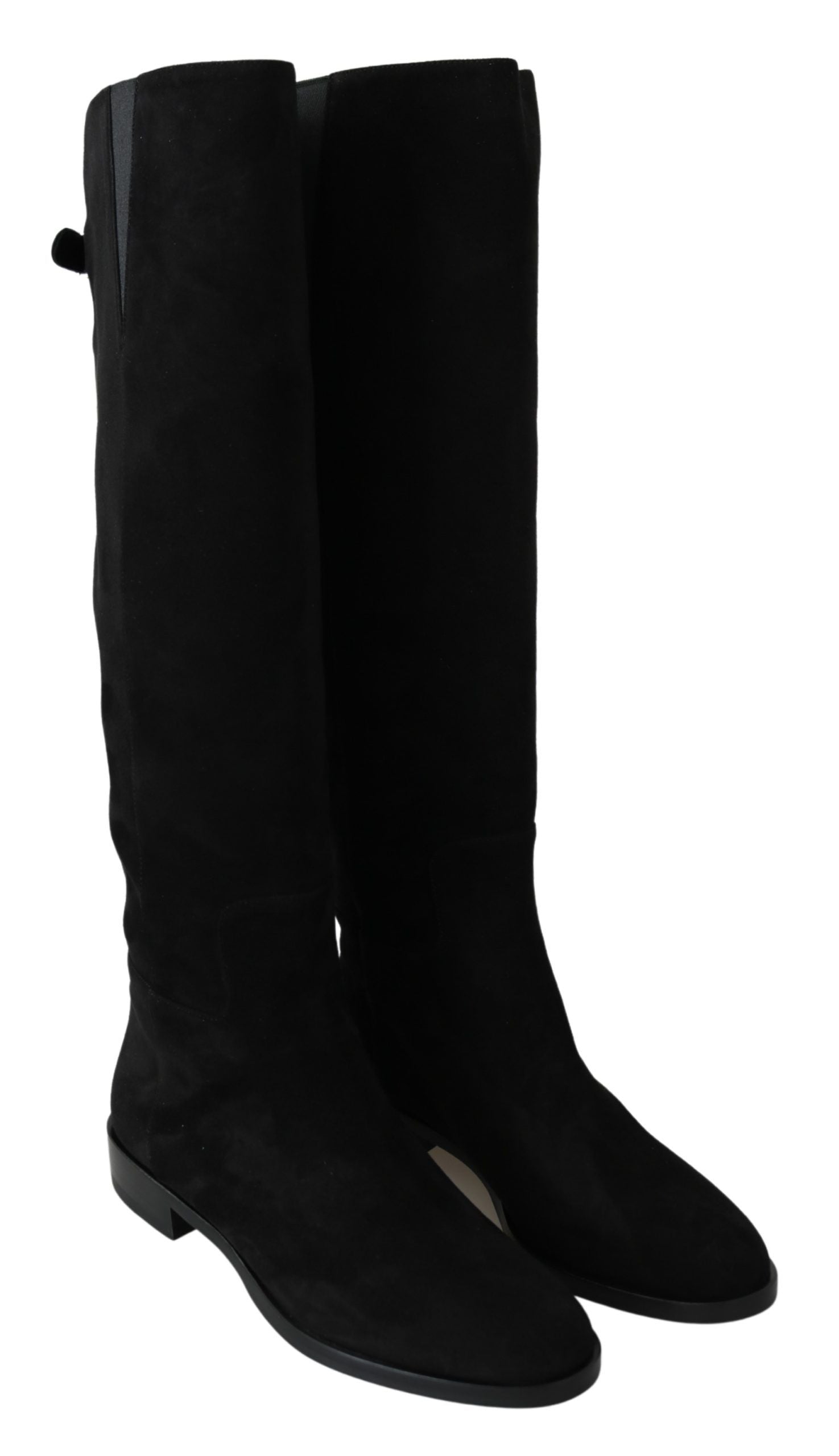 Pair of black knee high boots