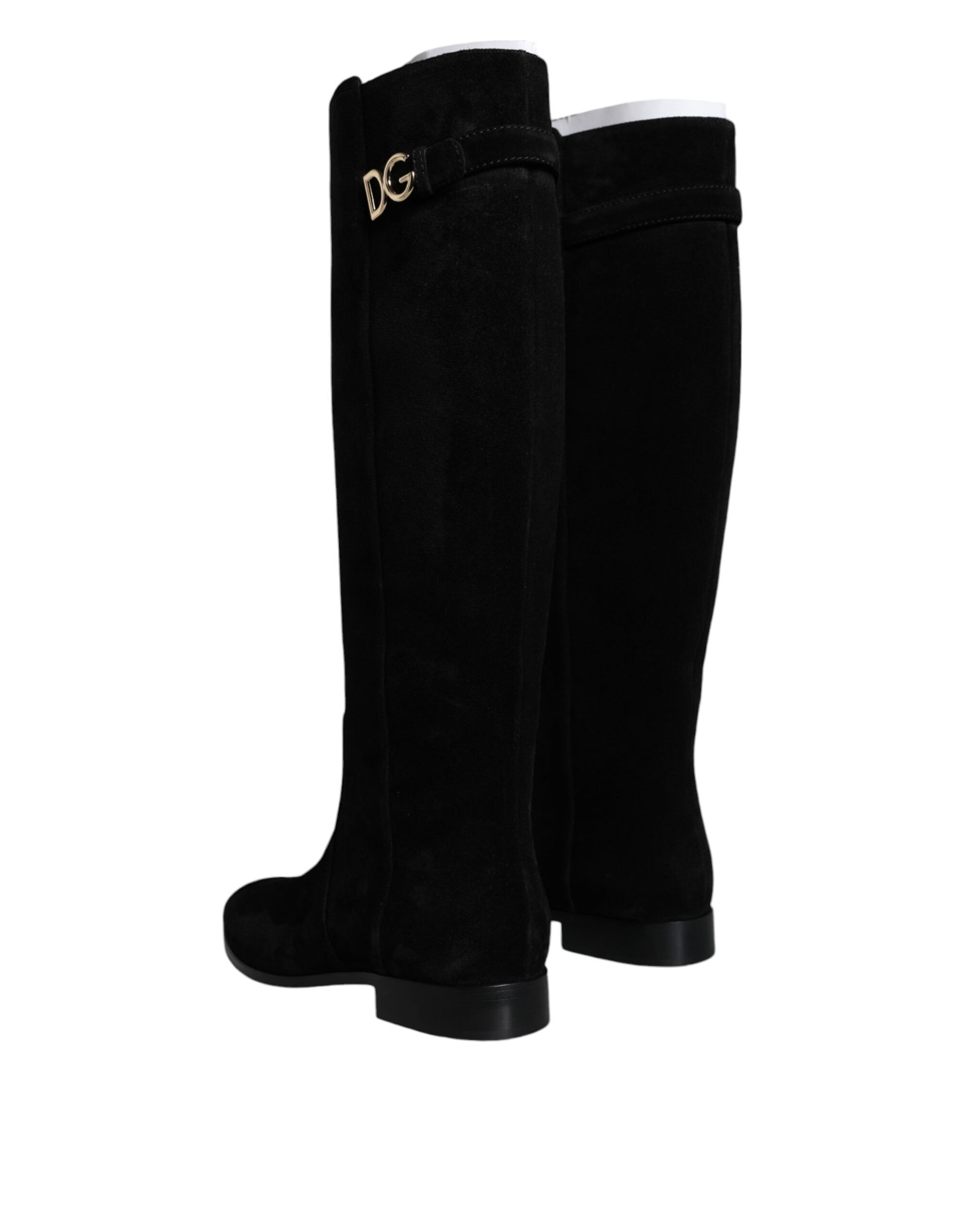 Pair of black knee high boots