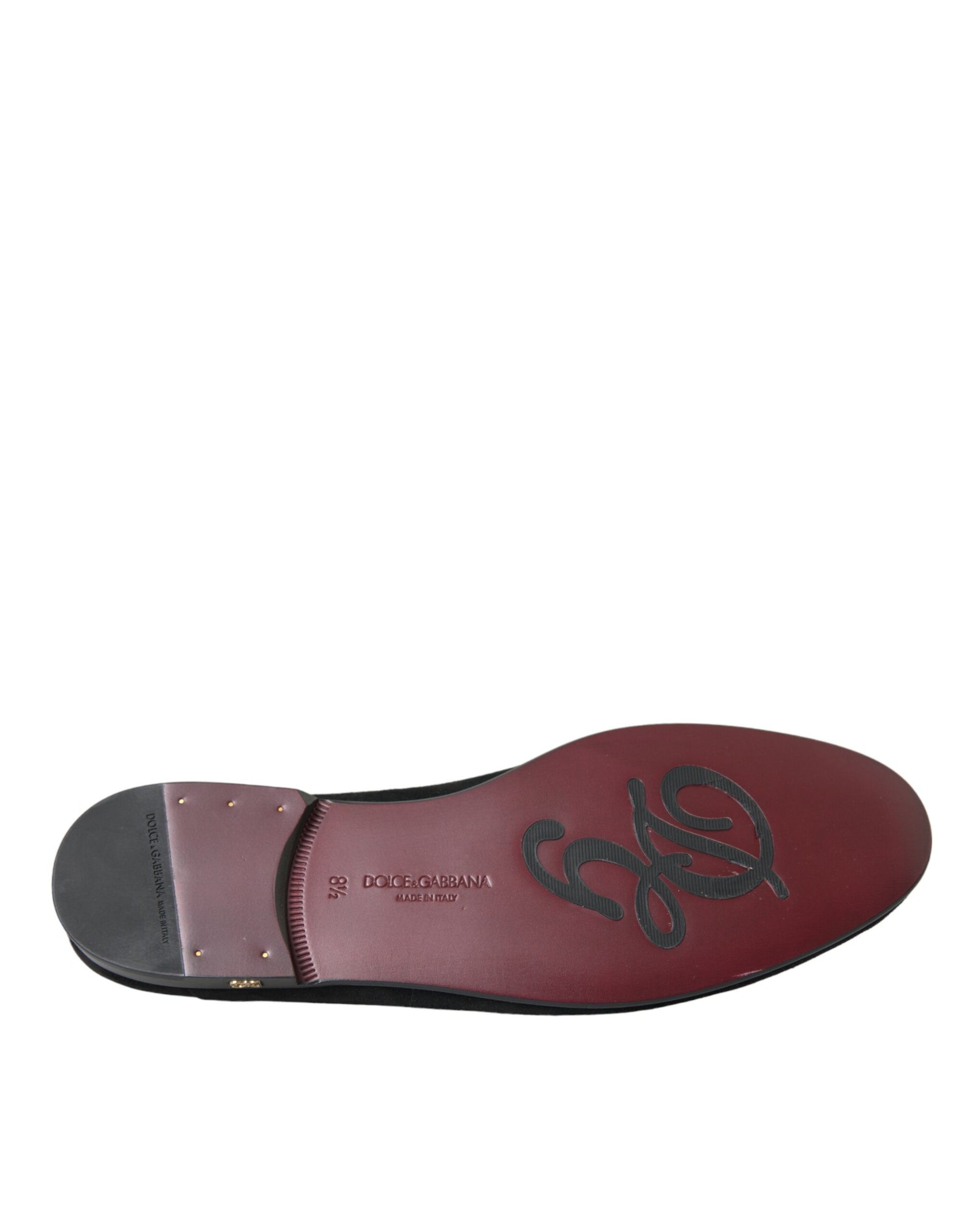 Red shoe with black sole and heel