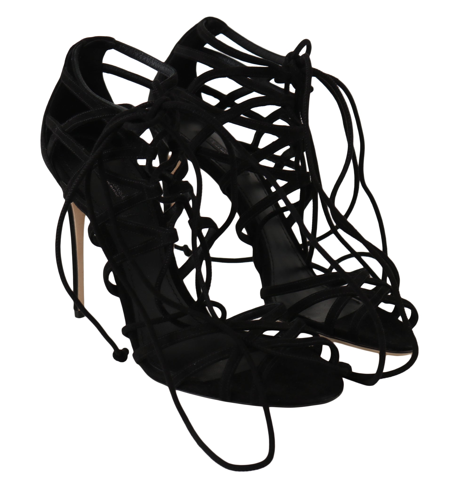 High heel shoes with intricate design and straps