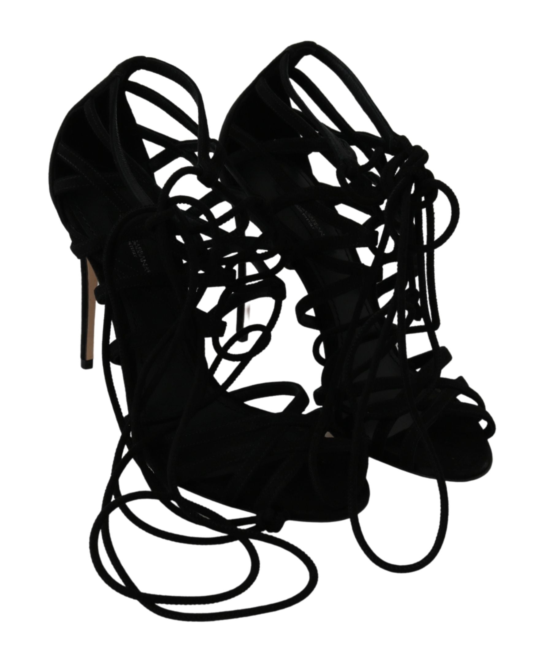 High heel shoes with straps and buckles