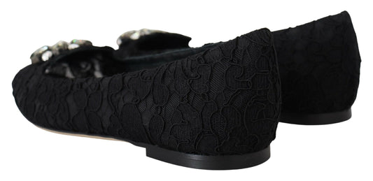 Pair of black shoes with decorative pattern on side and back