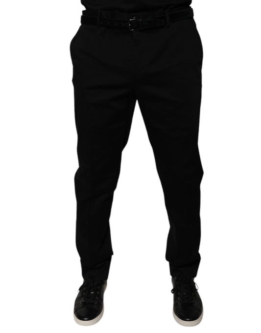 A pair of black tapered formal dress pants from Dolce & Gabbana
