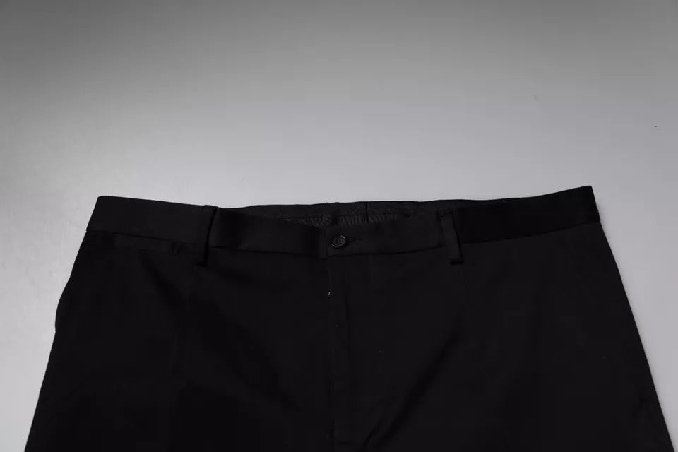 A pair of black tapered formal dress pants by Dolce & Gabbana