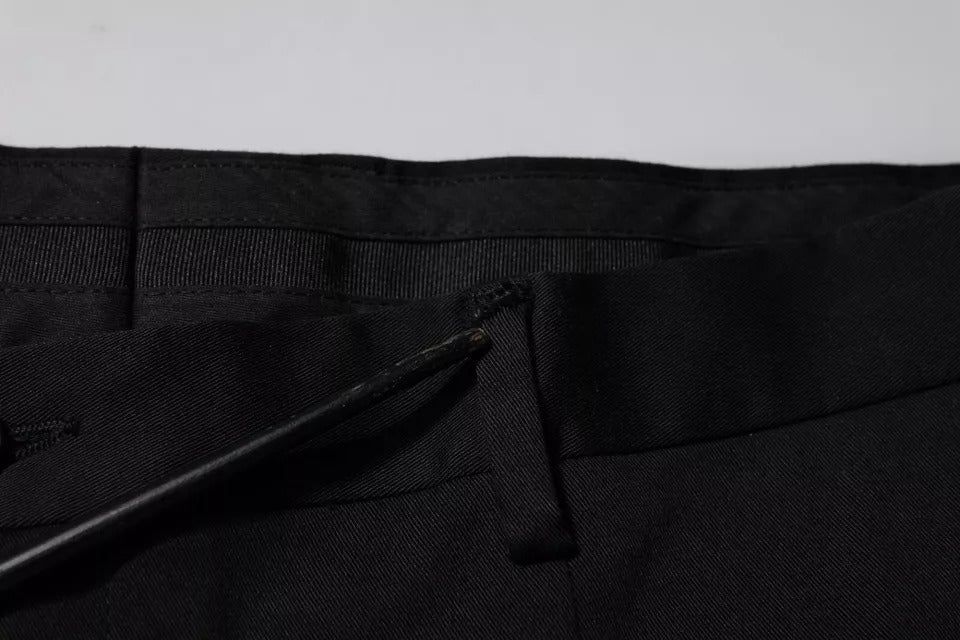 A pair of black tapered formal dress pants from Dolce & Gabbana