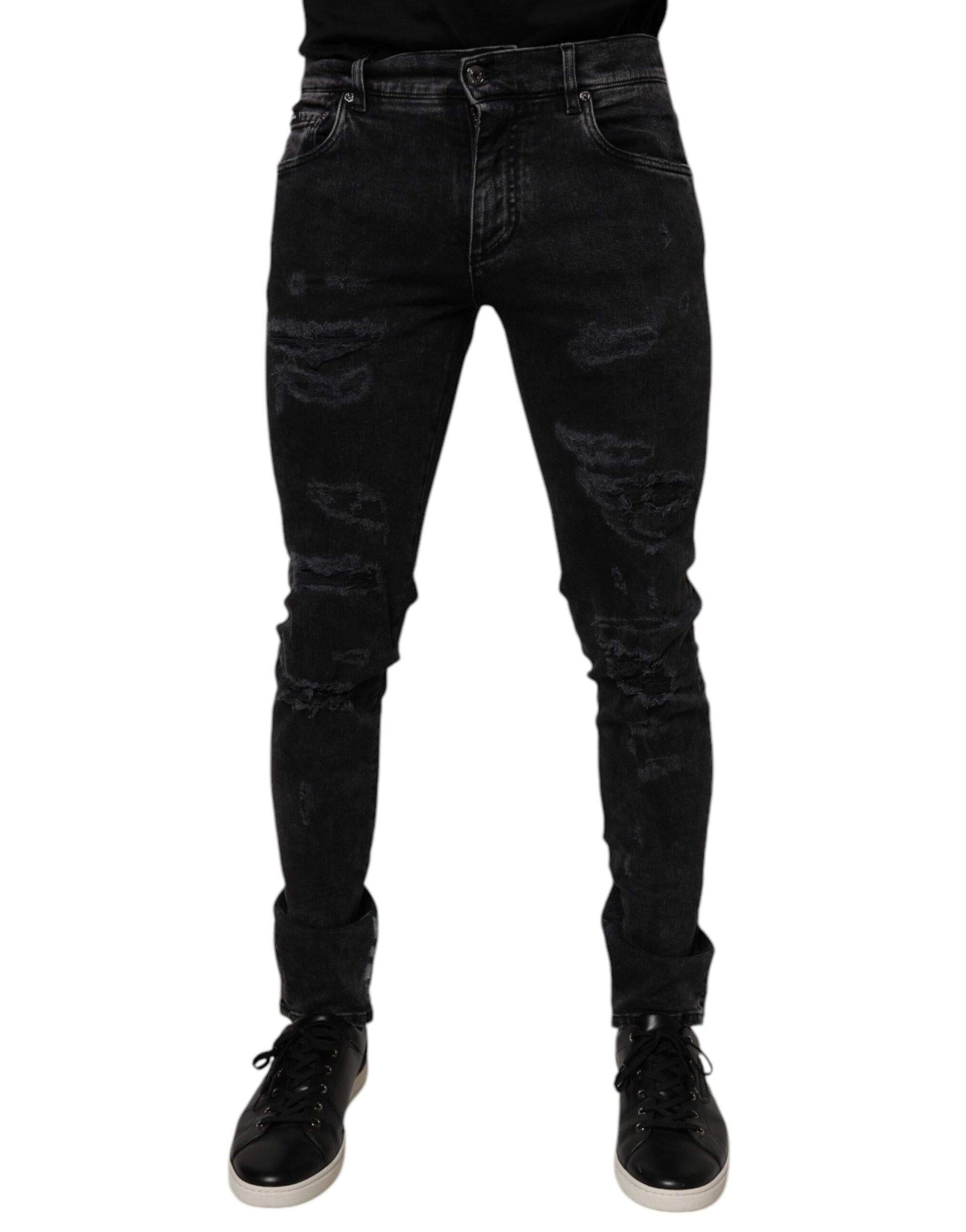 Black denim jeans on a mannequin