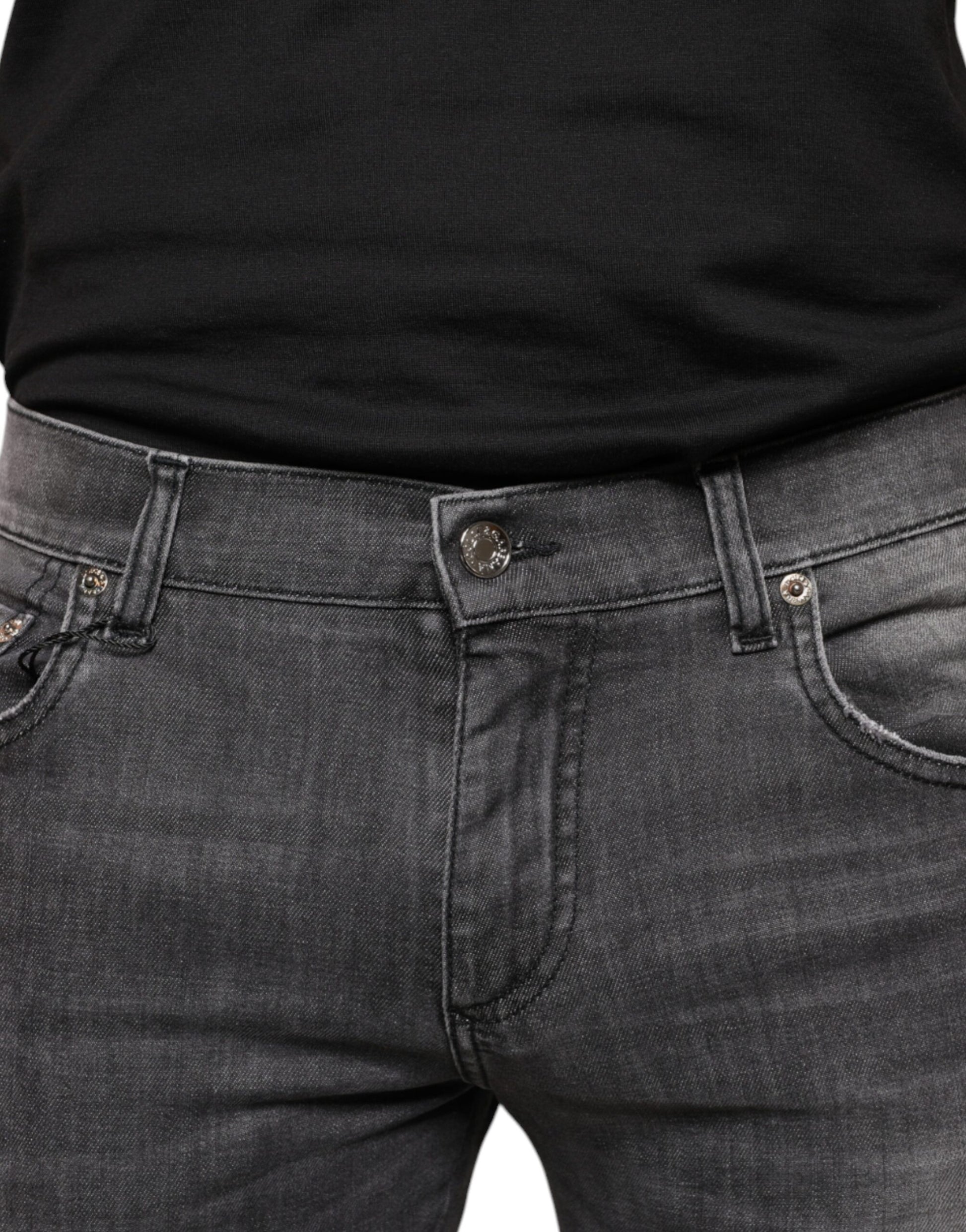 Pair of blue jeans on a person