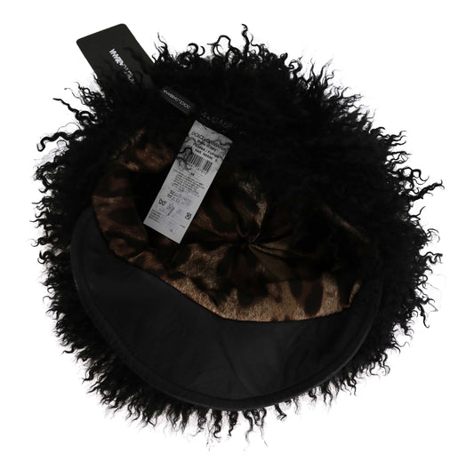 Furry hat with tag