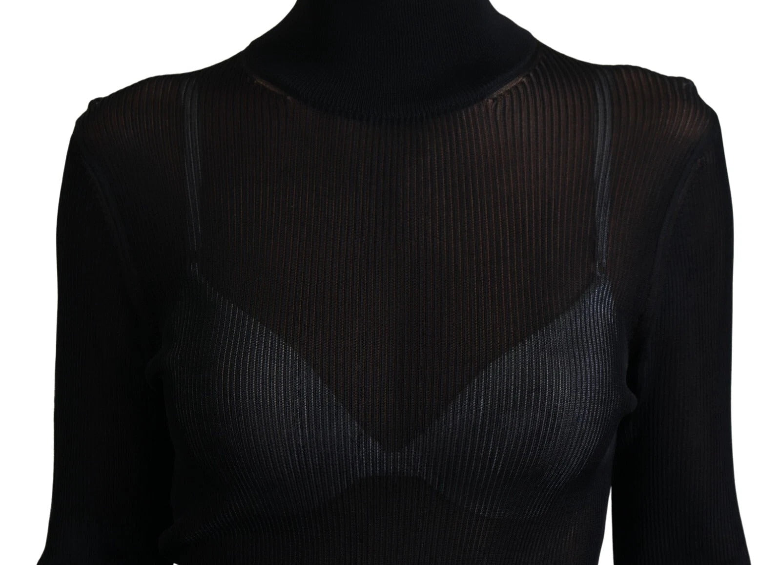 Black lace bra top on mannequin