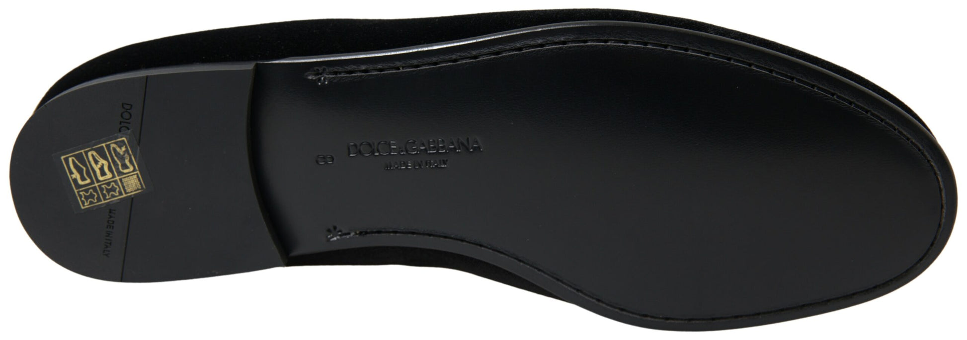 Black leather shoes with laces and a logo on the side