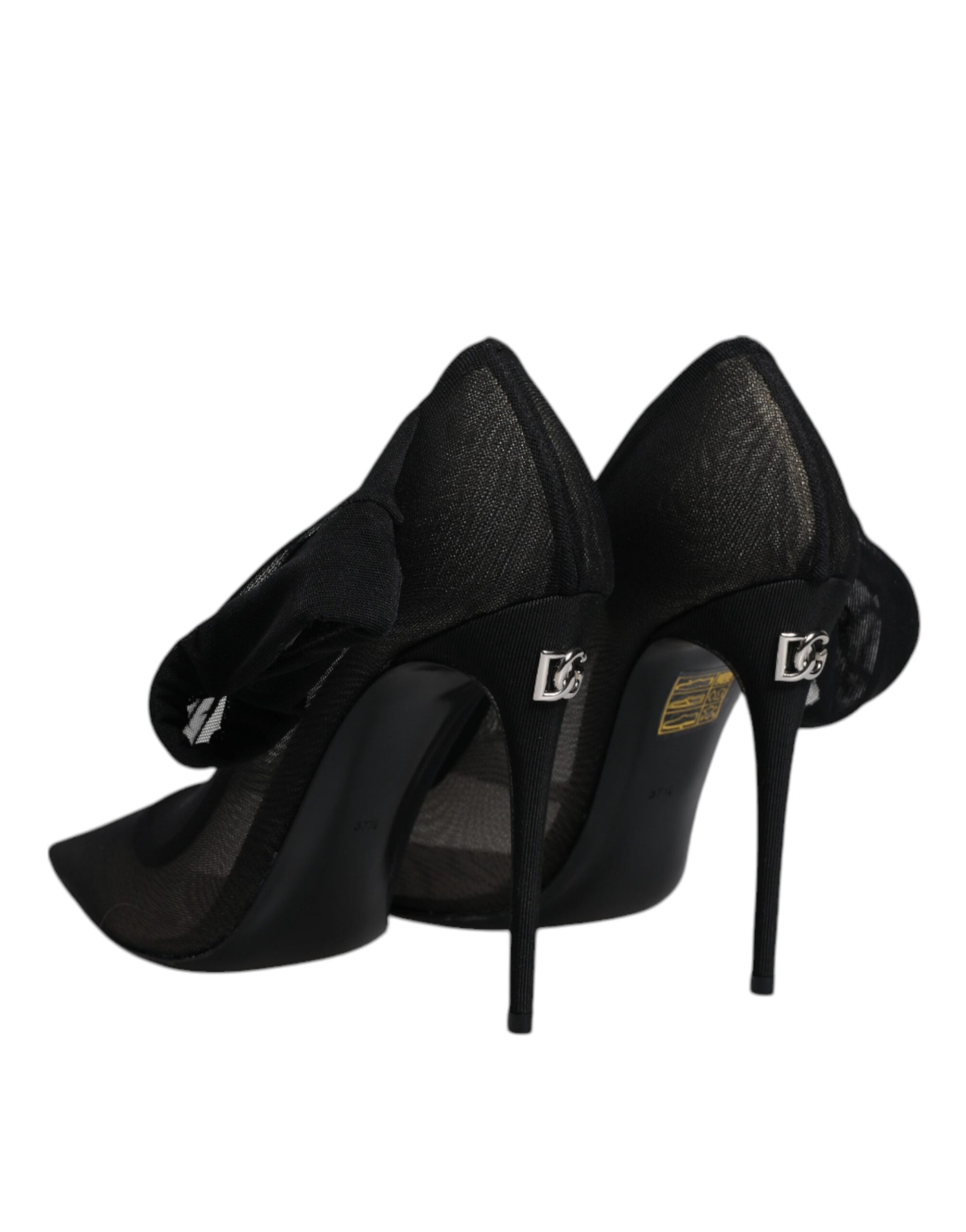 High heel shoes with black straps and buckles