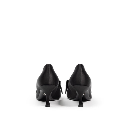 Pair of black high heel shoes