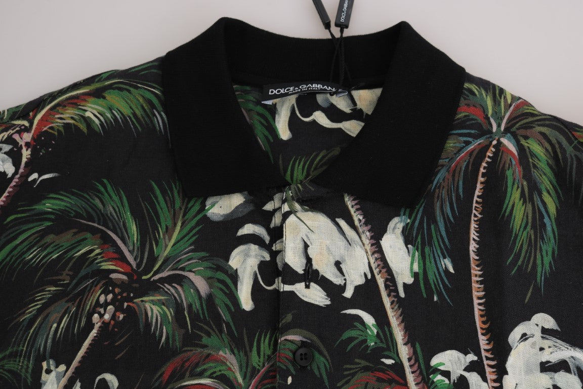 Hawaiian shirt hanging on a hanger