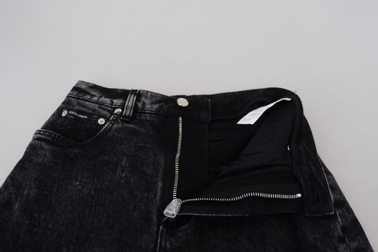 Pair of black jeans with zipper detailing